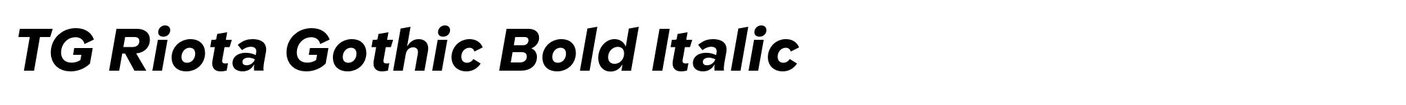 TG Riota Gothic Bold Italic image